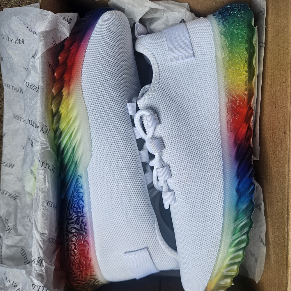 Off Brand Rainbiw Bottom Sneakers Brand New